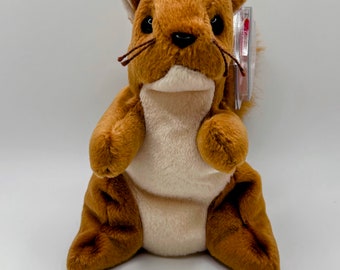 Super Rare NUTS Beanie Baby Collectible with MINI beanie baby Multiple Tag Errors, Collectible, Mint Condition