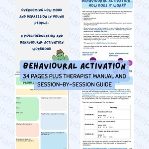 Behavioural activation Low intensity cognitive behaviour therapy (LI-cbt) resource, perfect for EMHP / CWP with young people
