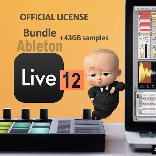 Bundle: Ableton Live 12 Suite with 43GB of samples and effects | For Windows / MacOS - Digital Music, Ableton Live Suite, Music Software