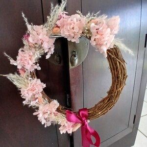 crown of stabilized dried flowers