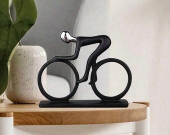 Minimalist Modern Art Bicycle Statue, Bicycle Statue Abstract Figurine, Biking Abstract Sculpture Office Decor (Express Shipping for USA)