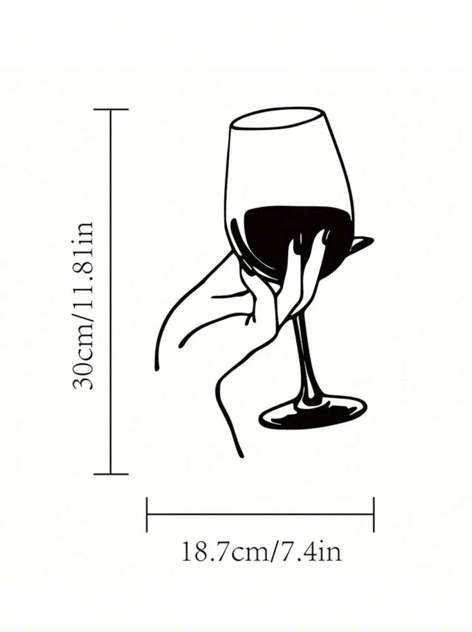 Wine Glass Metal Wall Art, Modern Wall Art, Minimalist Wall Art, Modern