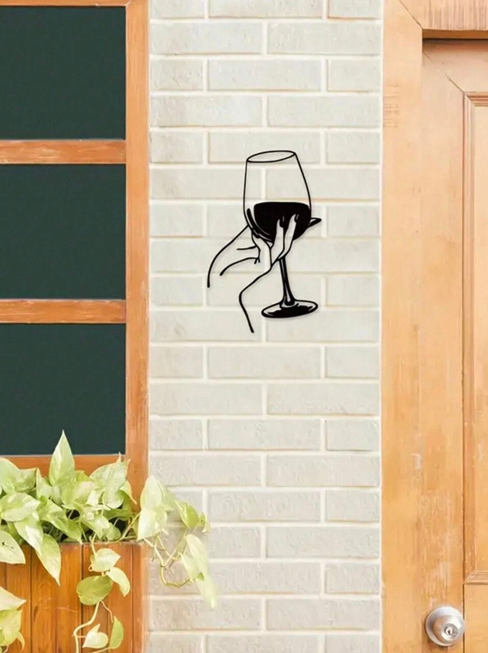 Wine Glass Metal Wall Art, Modern Wall Art, Minimalist Wall Art, Modern