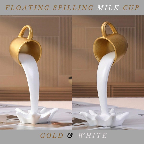 Floating Spilling Coffee/Milk Cup, Garden Decor, Home Decor, Floating Mug, Coffee Mug, Spilling Magic, Kitchen Decor