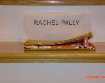 Rachel Pally Floral Fold Over Wende Clutch Orange / Gelb mit Staubbeutel NEU!