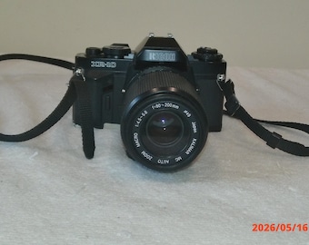 Vintage Ricoh XR-10 35 mm-filmcamera met Kalimar 80-200 mm-lens, werkt getest!