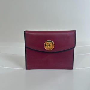 Vintage Women’s Lady Bosca Burgundy Leather Trifold Wallet - BEAUTIFUL CONDITION!