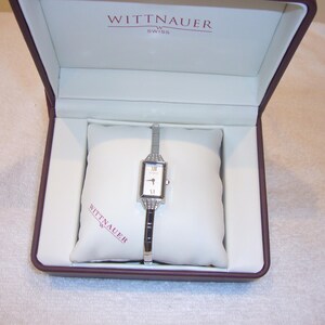 Wittnauer Rectangular Ladies A6 Diamond Accent, Sapphire Crystal Watch EXCELLENT Wittnauer Rectangular Ladies A6 Diamond | Mercari main image 2