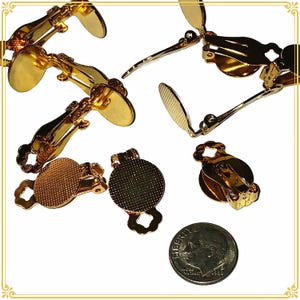 Clip on Earring Backs Silver or Gold Plated, Jewelry findings,Ear Clips