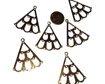 Gold Plated Lightweight Metal Chandelier Earrings Connectors