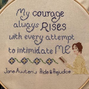 Elizabeth Bennet Pride and Prejudice PDF Cross Stitch Pattern