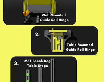 STL Bundle: 2 Styles of TSGRH & Bench Dog Slide Stops (Digital Download)