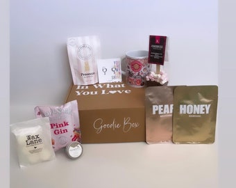 Goodie Box, pamper box, treat box, goodies, gifts for her, ladies gifts, birthday gifts, self-care hamper