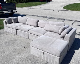 Couch Sectional + Chest Ottoman