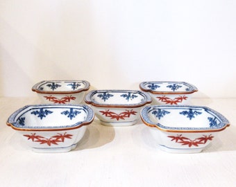 Arita ware, Small bowls. Set of 5. 1980s Vintage / JapanCraftsBonBon