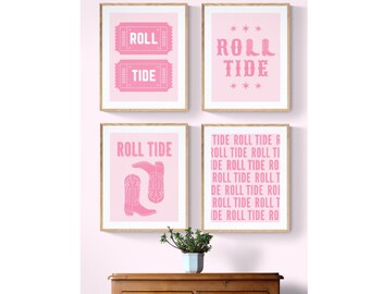 University of Alabama &quot;Roll Tide&quot; Print Pack - Set of 4 Prints Wall Art