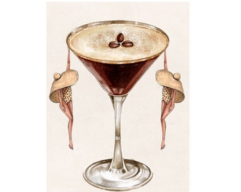 Espresso Martini Babes - Digital Print Wall Decor