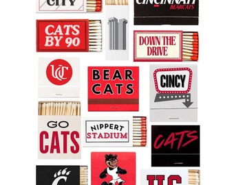 University of Cincinnati Matchbook Collage Digital Print Wall Decor