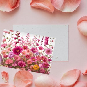 Pak van 10 wenskaarten en enveloppen/bloemenkaarten/bedankkaarten/gevouwen notitiekaarten, dubbelzijdig bedrukt *Verzending inbegrepen in deze kosten