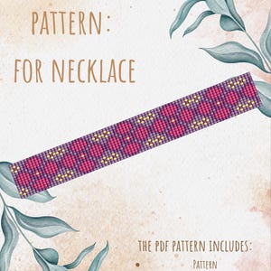 Miyuki choker ketting, weefgetouw choker ketting patroon, Aziatisch design weefgetouw choker ketting, weefgetouw kralen choker ketting grafiek