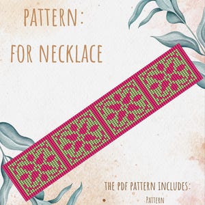 Miyuki choker ketting, weefgetouw choker ketting patroon, Aziatisch design weefgetouw choker ketting, weefgetouw kralen choker ketting grafiek