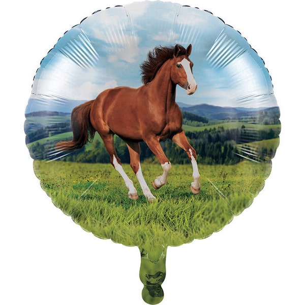 Horse And Pony Metallic Balloon 18" | Horse Birthday | Pony Birthday | Western Birthday | Horse Party Decor | Kids Birthday Decor
