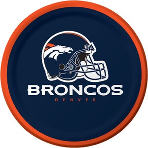 Denver Broncos Dessert Plates, 8 ct | Denver Broncos Party | Broncos Decorations | NFL Party | Football | Denver Broncos