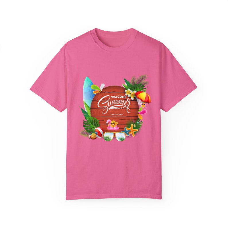 Unisex Garment-Dyed T-shirt I Summer T-Shirt Design I Summer 2024 I Cotton T Shirt I crew neck t-shirt Crunchberry