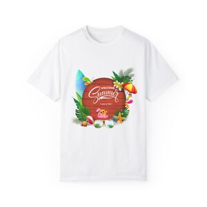 Unisex Garment-Dyed T-shirt I Summer T-Shirt Design I Summer 2024 I Cotton T Shirt I crew neck t-shirt White