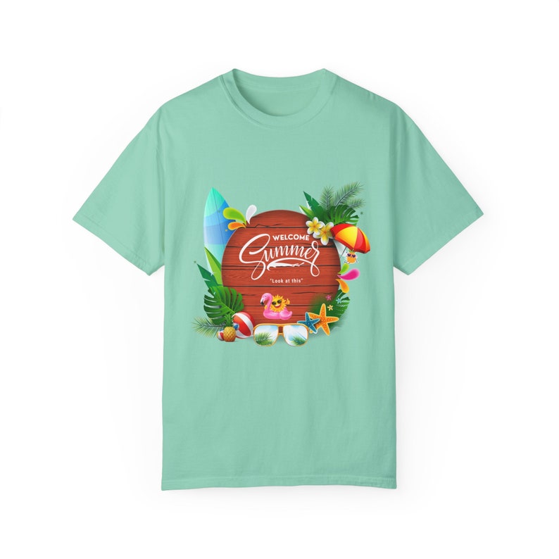 Unisex Garment-Dyed T-shirt I Summer T-Shirt Design I Summer 2024 I Cotton T Shirt I crew neck t-shirt Island Reef