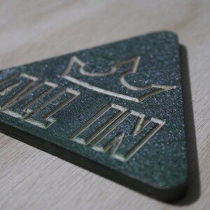 Triangolo All in legno  , verde brillante , intaglio , poker , gioco di carte , Texas Holdem