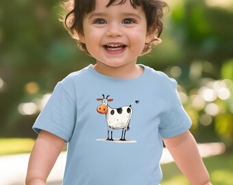 Shirt voor peuters met koeprint Veeshirt met cadeaus voor peuters