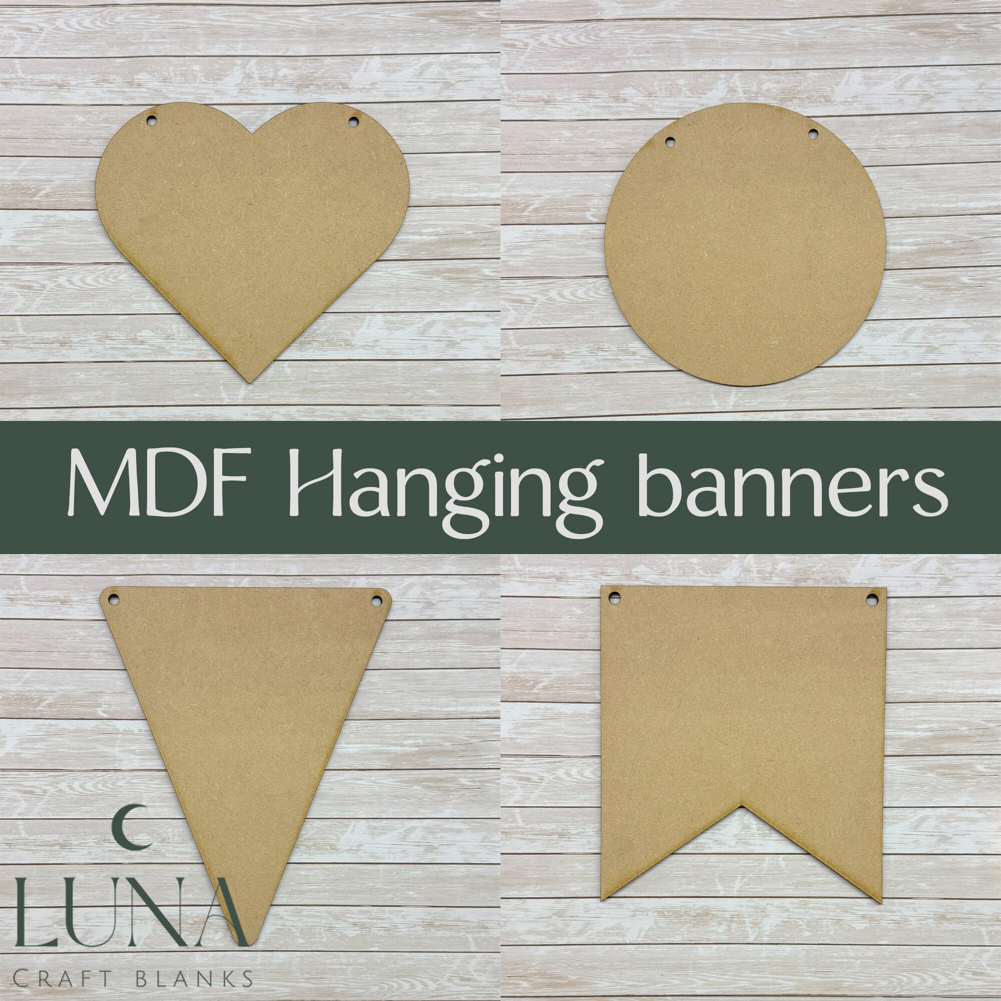 Banner Mdf MDF Hanging Banners, Wooden Birthday Banner, Mixed Media Craft Blanks ...