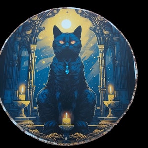 Magical black cat sign