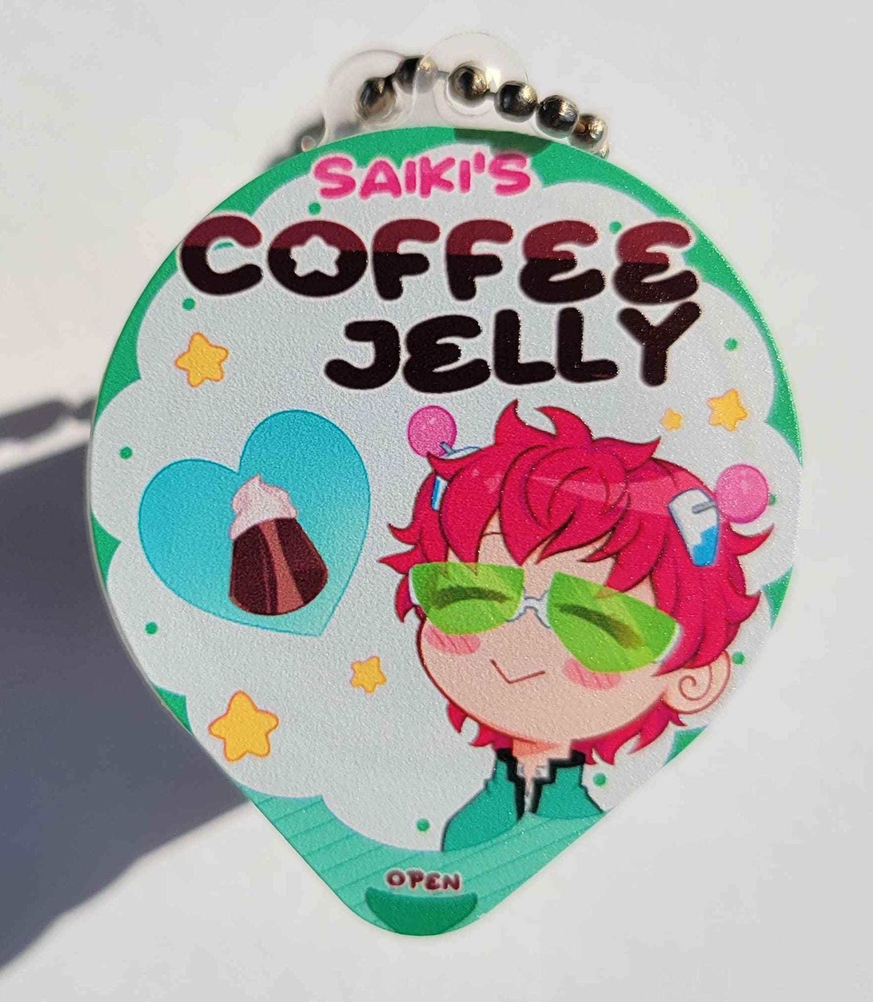 Saiki K Coffee Jelly Cup Keychains - Etsy