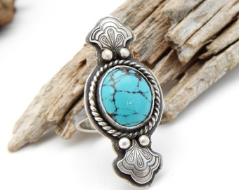 Ever Blue Ring - Southwest Style Turquoise Ring in Sterling Silver - Size 6