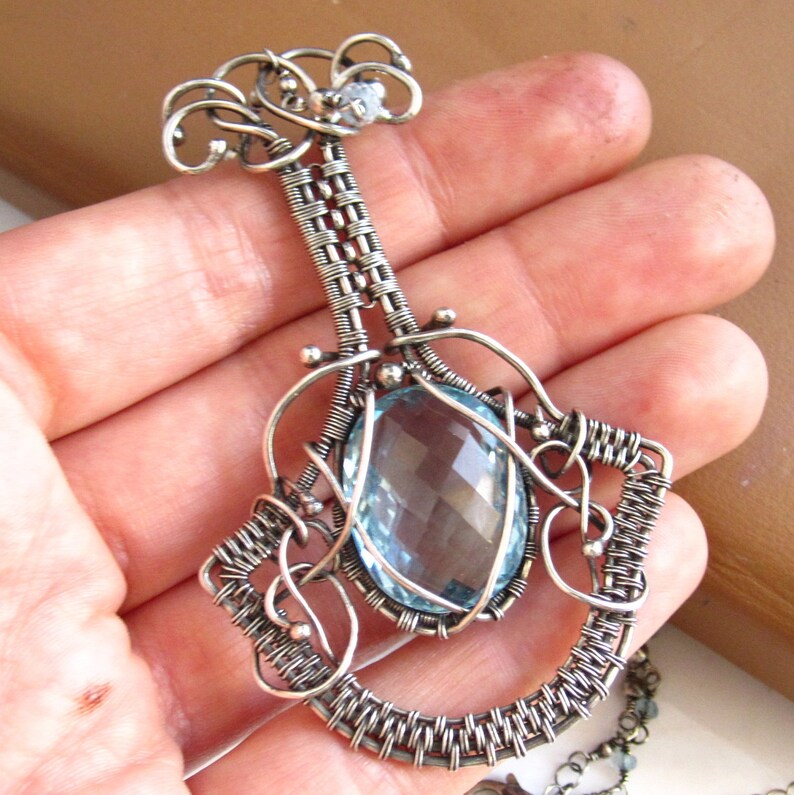 Glitter on the Lake Necklace Etsy