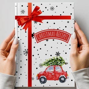 Christmas Personalized Recipe Journal, Christmas Gift For Mom Grandma Family, Custom Homemade Recipes, Recipe Book for The Holiday