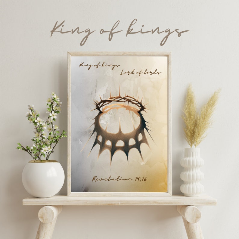 Jesus Crown of Thorns Watercolor Print, Christian Wall Art (digital ...
