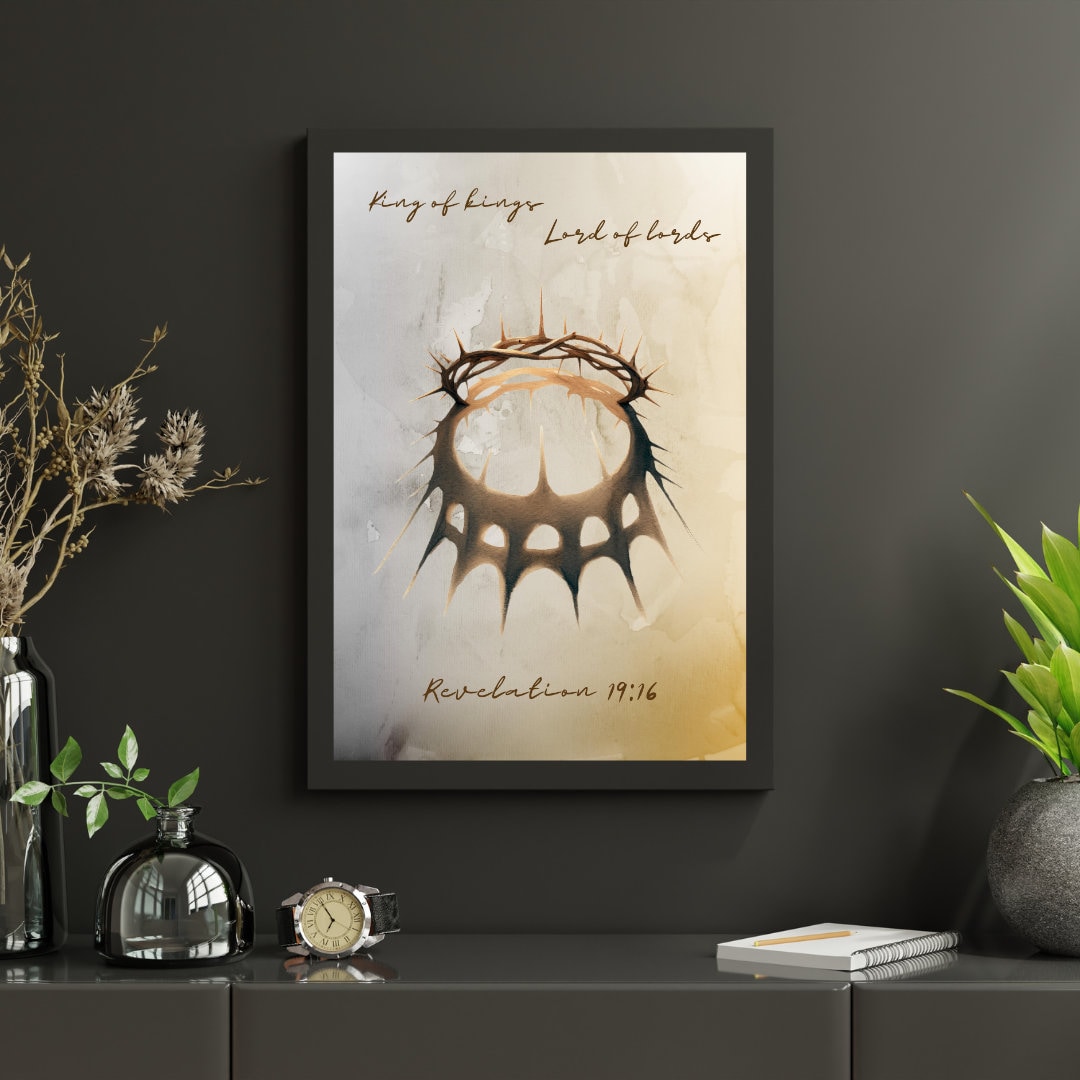 Jesus Crown of Thorns Watercolor Print, Christian Wall Art (digital ...
