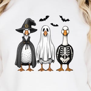Funny Halloween Shirt Cute Spooky Goose Sweatshirt Spooky Season Pullover Cute Spooky Sweatshirt Spooky Season gift for trick or treaters