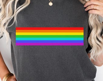 Comfort Colors Pride Regenbogen T-Shirt: Weiches Unisex LGBTQ+ T-Shirt