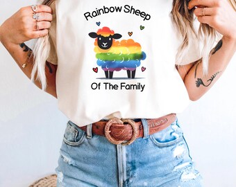 Regenbogen Schaf Pride Shirt : Comfort Colors LGBTQ Geschenk