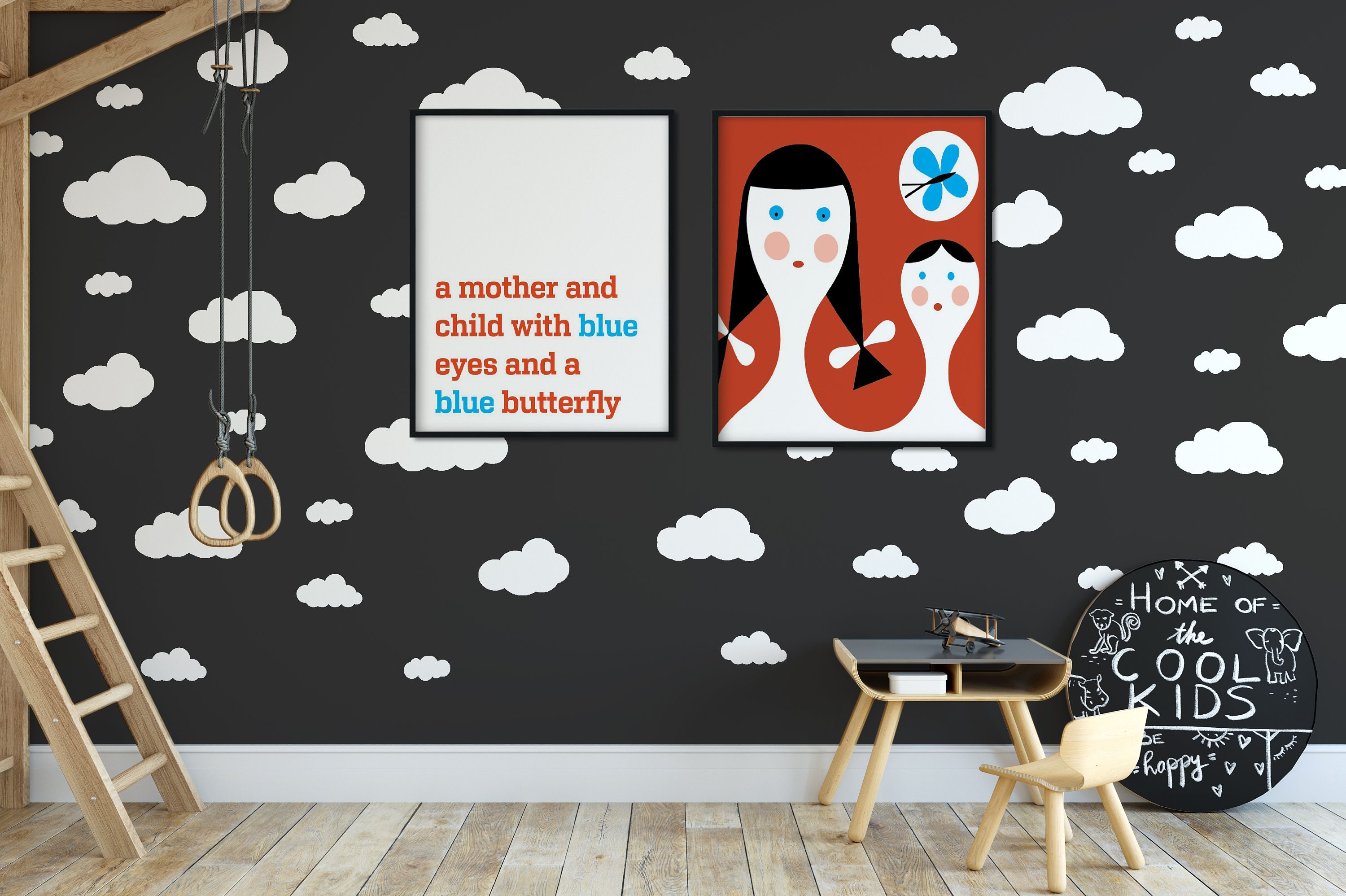 50 vinilo blanco nube pared calcomanías pegatinas decoración | Etsy