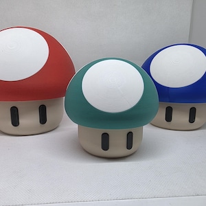 Mario Mushroom storage container, video game, gift, toad, Nintendo