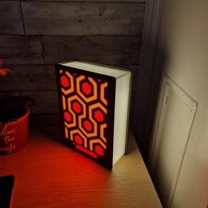The Shining book inspired lamp, book lamp, desk lamp, led lamp, 3d printed lamp
