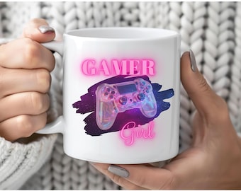 Tazza a tema Gamer Girl, da 11 oz, 15 oz e 20 oz, regalo per Gamer Girl, regalo di compleanno per Gamer, simpatica tazza da caffè con tema Gamer, tazza da caffè con tema Videogioco