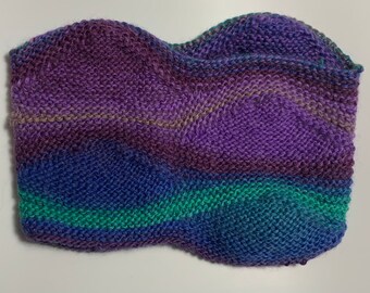 Colorful Knit Cowl | READY TO SHIP | Aurora | Handmade Circular Scarf |  Superwash Wool