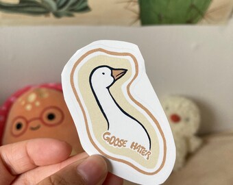 cute goose sticker // goose hater // vinyl matte sticker