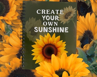 Green Sunflower writing Journal